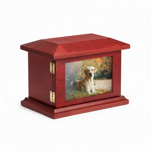 โกศใส่ศพทำจากไม้โกศใส่เถ้ากระดูกสำหรับแมวและสุนัขสำหรับการท่องจำสัตว์เลี้ยง - Product Image 1