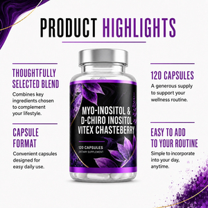 Nouvelles capsules de vitamines prénatales naturelles Vitex Chasteberry Myo-Inositol Ratio pour le soutien de la fertilité et de l'immunité, personnalisables - Product Image 3