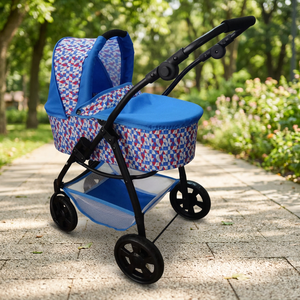 Apexcel Luxe 2-en-1 Poussette de poupée, Landau, Poussette de jogging, Chaise haute bébé, Porte-bébé tandem, Chariot, Poussette double, Mousse, Métal - Product Image 3