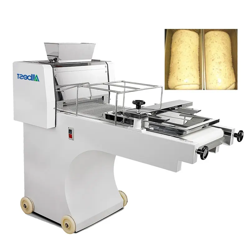 Mesin cetak gulungan Prancis komersial elektrik/alat cetak Baguette/mesin pembentuk penggulung adonan roti dengan harga terendah