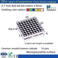 Module d'affichage LED miniature Houkem-7088-BSR 8x8, matrice de points de 1,9 mm