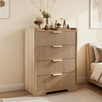 Commode européenne moderne à 4 tiroirs Rangement de meubles en bois de luxe haut de gamme simple et écologique pour le salon et la chambre à coucher