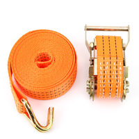 Sangle d'arrimage à cliquet à crochet plat de qualité industrielle pour le transport de machines lourdes, sangle renforcée, grande capacité de charge