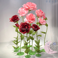 Nanchi Art Offre Spéciale Métal Artisanat En Gros Pas Cher Événement Accessoires De Fête De Mariage Animatronics Artificielles PVC Belle Couleur Fleurs