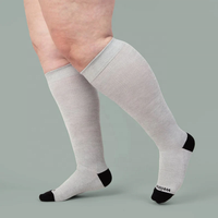 Chaussettes de compression à large mollet pour hommes et femmes, fabriquées en usine OEM, couleur jaune été