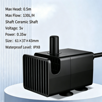 Pompe à eau submersible sans balais USB DC 5V avec câble et tuyau de décharge personnalisables