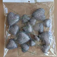 Poudre à paillettes en forme de cœur pour décoration de gâteau de Noël, 20 pièces par paquet, 2cm, 2.5 cm, 3cm, 4cm