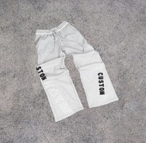 Pantalon de survêtement décontracté en coton épais pour hommes avec cordon de serrage taille élastique coupe ample respirant et écologique XL disponible - Product Image 1