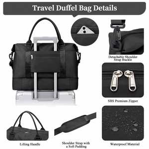 Bolsa de Viaje Multifuncional Resistente con Gran Capacidad, Bolsa de Aseo con Compartimentos Organizados, Ideal como Equipaje de Mano para Mujeres - Product Image 6