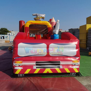 Castillo Inflable Comercial para Niños con Diseño de Camión de Bomberos, Tobogán Combinado, Capacidad de 500 kg, Diseño Portátil - Product Image 5