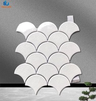 Carrelage Mosaïque Luxe 290x300mm Effet Porcelaine Métallique Glaçurée Mat Craquelé pour Mur de Salle de Bain Moderne, Briques de Foyer, Appartement, Villa