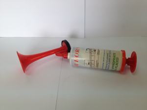 Mini <span class=keywords><strong>Hand</strong></span> Geduwde Pomp Plastic Luchthoorn Voor Feestvoetbal, Balventilatoren Luchthoorn - Product Image 4