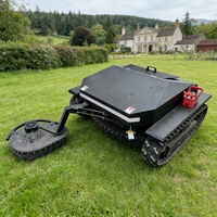 Penjualan Langsung Pabrik 24V DIY Mesin Pemotong Rumput 4-Tak Kelas Industri, Robot Penyiang Gulma Gaya Tank Jalan Raya dengan Remote Control