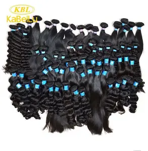 3PCS kabeilu Raw Cuticle Aligned Hair Brazilian Deep Wave Remy Human Hair 100% Human Hair Weaving Nature Color -Free Shipping