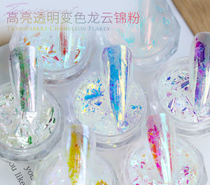 Новый тренд: прозрачные хамелеоновые хлопья с эффектом зеркала, акриловая пудра для дизайна ногтей, пигменты для французского летнего маникюра - Product Image 2
