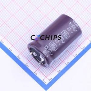 LSG103M1V--A2540 Snap-in Aluminum Electrolytic Capacitor Through hole Component (THT),D25xL40mm 10000uF 20% 35V 10mm - Product Image 1