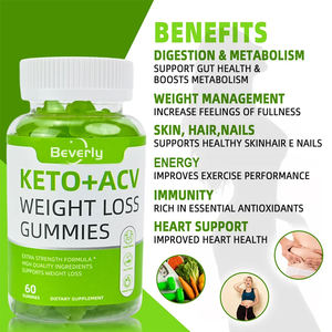 Gomitas Keto ACV para Adultos, Suplemento para el Control de Peso Femenino, Garcinia Cambogia Vegana OEM, Salud Digestiva - Product Image 5