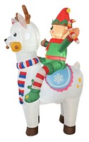 Décorations gonflables de Noël personnalisées pour la cour, licorne à chevaucher de 1,80 m, décorations amusantes gonflables lumineuses pour festival