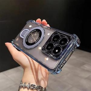 Custodia per telefono con supporto magnetico antiurto per <span class=keywords><strong>Samsung</strong></span> A51 A31 A21S A50 A20 A30 A10S A70 A71 A11 M56 supporto trasparente in Silicone morbido - Product Image 3