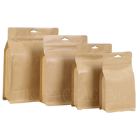 Sacs en papier Kraft à fond plat, pochettes pour le café, le thé, les aliments, personnalisés, unités