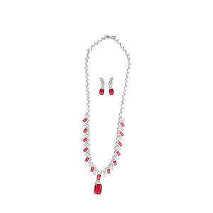 Hibride Mooie Zirkonia Vrouwen Bruiloft Bruid Ketting Oorbellen Sieraden Sets Bruidsjurk Accessoires Bijoux N-1240 - Product Image 5