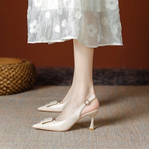 Zapatos de Tacón Alto y Punta Fina Estilo Coreano para Mujer, Sandalias de Tacón, Zapatos de Vestir para Boda - Product Image 1