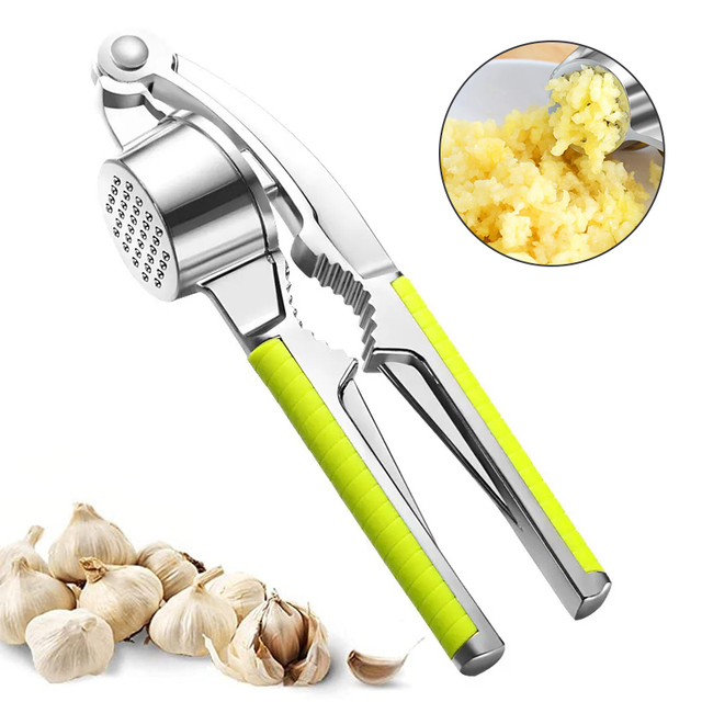 Multifunctional Vegetable Cutter Nutcracker Kitchen Gadgets Smooth Garlic Press Crusher With Handle