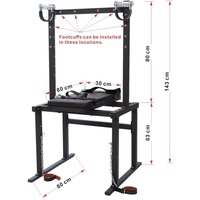 Fauteuil d'amour avec sangles réglables, équipement BDSM, cadre de retenue robuste avec menottes pour couples