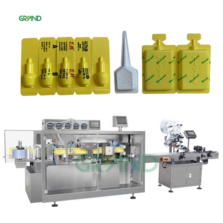 Автоматическая машина для розлива жидких пластиковых бутылок, машина для нанесения этикеток, подключенная машина для розлива и упаковки небольших бутылок