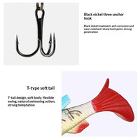 Appâts souples artificiels Luya Lead pour la pêche, lot de leurres souples 8cm/14g sans hameçons