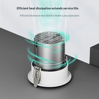Spot LED encastrable en aluminium, petit modèle, anti-éblouissement à bord étroit, 75 trous, projecteur mural à spectre complet, connecté intelligent