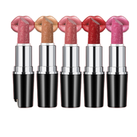 Rouge à lèvres végétalien biologique scintillant pour femme, marque privée, nouveau design, longue tenue, fini mat avec effet brillant pour la beauté