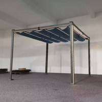 Couverture de patio extérieur MIA Pavillon mobile Terrasse Solaire Pergola Louvre Toit Auvent