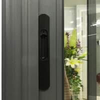 Ventanas Corredizas de Aluminio Negro Modernas de Tamaño Personalizado, Ventana Corrediza de Vidrio Low-E con Mosquitera, Ventana Corrediza Insonorizada para Villa