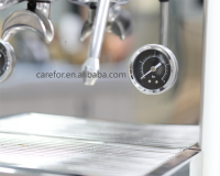 Machine à café expresso professionnelle à double chaudière et pompe rotative 9 bars pour usage commercial