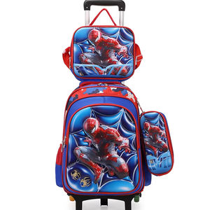 Cartoon Kinderen 16 Inch <span class=keywords><strong>3</strong></span> Stuks Set 3d School Trolley Tas Voor Kinderen School Rugzak Set Met <span class=keywords><strong>2</strong></span> Wielen Student Rugzak Met Kar - Product Image 3