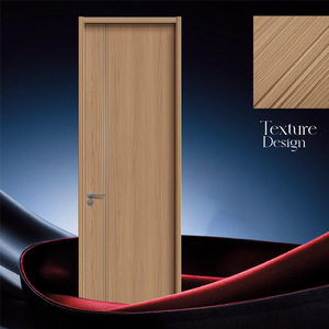Puerta Interior Minimalista de Madera Maciza con Aislamiento Acústico para Dormitorio, Apertura Lateral, Superficie Acabada - Product Image 3