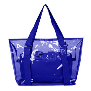Borsa a Spalla Trasparente in PVC <span class=keywords><strong>Tendenza</strong></span> Moda 2025, Borsa Shopper Monocolore con Tasca Interna con Cerniera e Tote - Product Image 3
