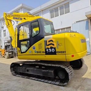 Garantie après-vente Projet d'infrastructure Excavatrice hydraulique sur chenilles Komatsu PC130 d'occasion de 13 tonnes avec rétrocaveuse - Product Image 1