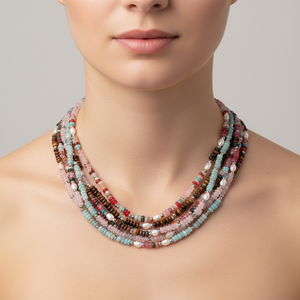 Collar de Perlas de Agua Dulce Naturales Planas de 4 mm, Impermeable y de Alta Calidad, para Mujer, JNK9422 - Product Image 1