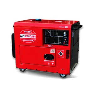 Portable Small 5 kw 6kw 7kw 9kw Singe Phase Silent Diesel Generator with Low Consumption
