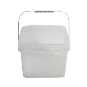 Customized packaging barrel Transparent storage <b>bucket</b> High-quality PP material With a <b>lid</b> 4L plastic <b>bucket</b> with handle - Product Image 6