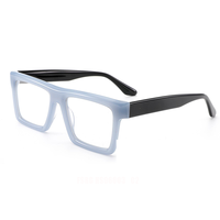 Monture de lunettes de vue carrée pleine monture en acétate de haute qualité pour hommes, verres en verre, adaptée à toutes les formes de visage, livraison rapide – Meilleures ventes