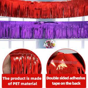 Guirnalda de Borlas Rectangulares Brillantes para Decoración de Techos en Fiestas de Cumpleaños y Bodas, con Flecos de Borlas - Product Image 4