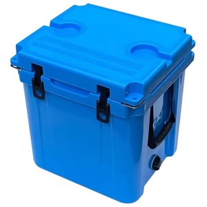 Glacière isotherme portable 33qt en PE rotomoulé, bleue, étanche, avec logo personnalisé pour le camping, la pêche, les voyages et les activités de plein air - Product Image 5