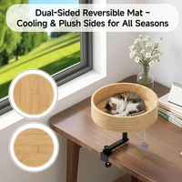 Support de fixation réglable en hauteur à 360° pour vente en gros °   Lit de bureau rotatif pour chat, hamac de bureau surélevé pour chat, nid moderne pour chat d'intérieur pour la maison