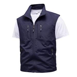 2025 वसंत नए पुरुषों के स्टैंड अप कॉलर कैजुअल मल्टी पॉकेट फिशिंग बनियान - Product Image 6