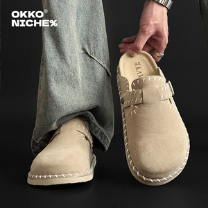 OKKO 2025 Sandalias de Plataforma con Suela Suave de Piel de Oveja y Entresuela de <span class=keywords><strong>EVA</strong></span> para Hombre y <span class=keywords><strong>Mujer</strong></span>, Nuevas, Modernas, Versátiles, Casuales, para Exteriores, Punta Cerrada - Product Image 3