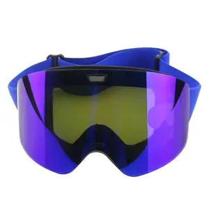 High quality fashion skiing goggles outdoor snowboard sport eyewear anti-fog ski goggles with adjustable strap