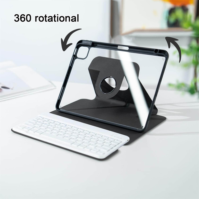 360 Rotating Kickstand Pu Leather Tablet Covers Cases for Ipad 10generation 10.9 Tablet Case With Wireless Keyboard Case
